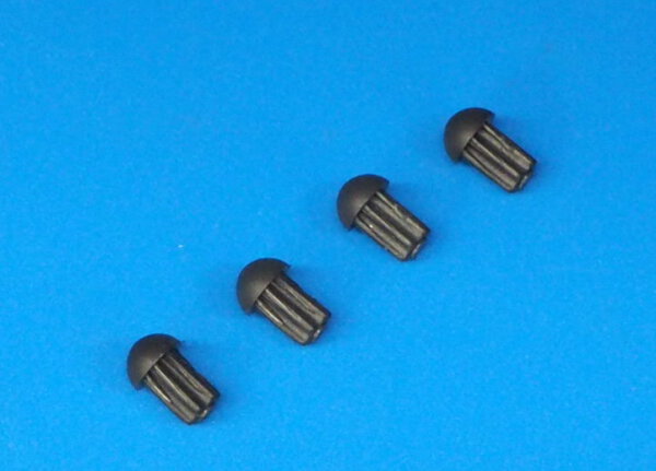 127-54A Tuf-Strut III 8mm Skids Ends Cap Black - Pack of 4