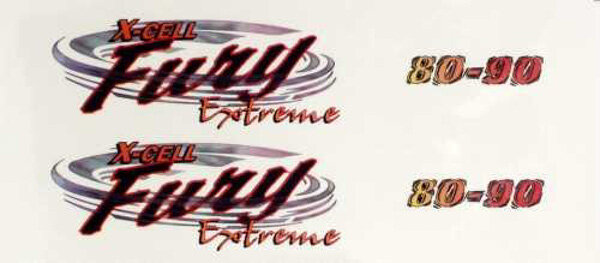 120-20 Canopy Fury Extreme Logo Decal Sheet - Pack of 2