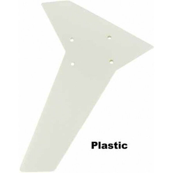 0485 White Plastic Vertical Fin( X-Cell .46 .50 ) - Pack of 1
