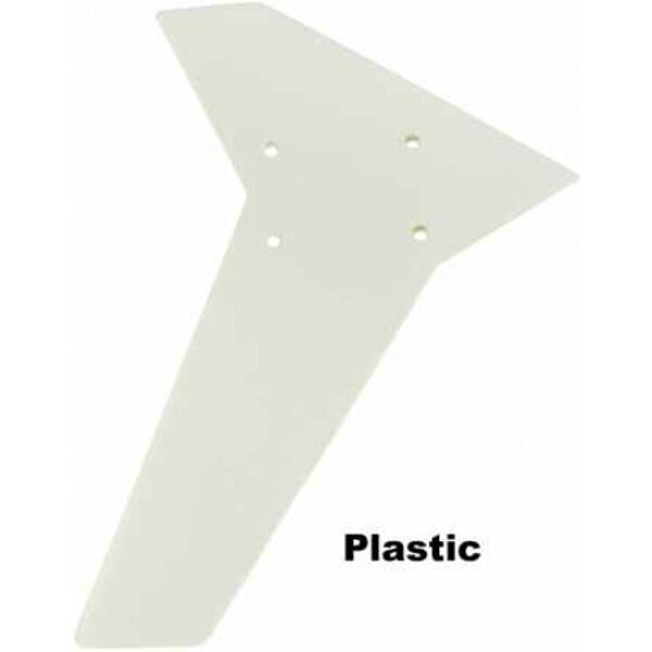 0485 White Plastic Vertical Fin( X-Cell .50 ) - Pack of 1