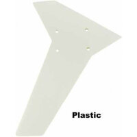0485 White Plastic Vertical Fin( X-Cell .50 ) - Pack of 1