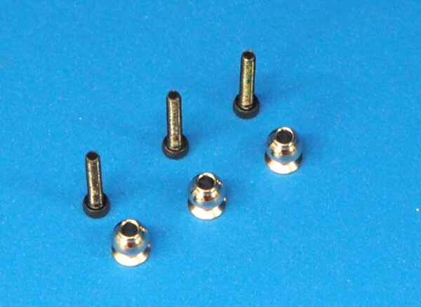 0103 m2 x 5.3 Threaded Steel Ball-L - Pack of 3