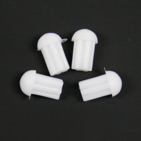 2500-39 10mm Skid End Cap White - Pack of 4