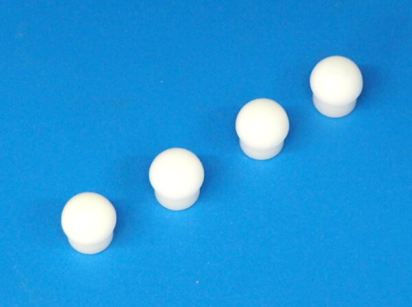 2500-40 Tuf-Strut I 12mm Skids Ends Cap White - Pack of 4