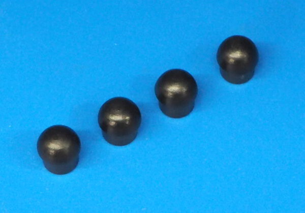 2500-41 Tuf-Strut I 12mm Skids Ends Cap Black - Pack of  4