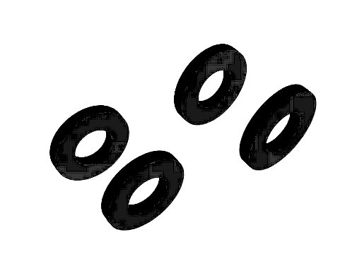 3700-157 Black 1.5mm Thick Tail Blades Spacers - Pack of 4