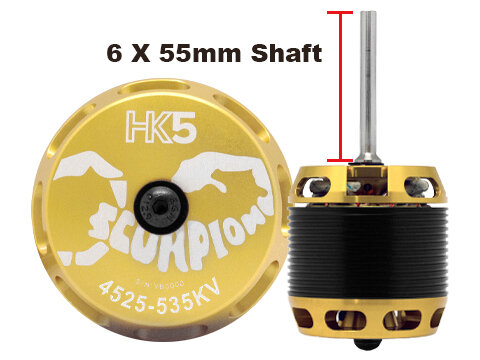 Scorpion HK5-4525-535KV (6x55 mm shaft)
