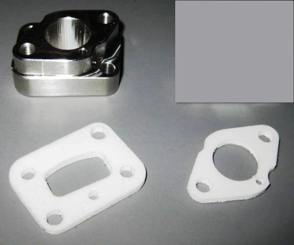 BHH-CPT137 - High Torq CNC Isolator Block with gaskets for OBR, TRM and Hanson Heli Engines