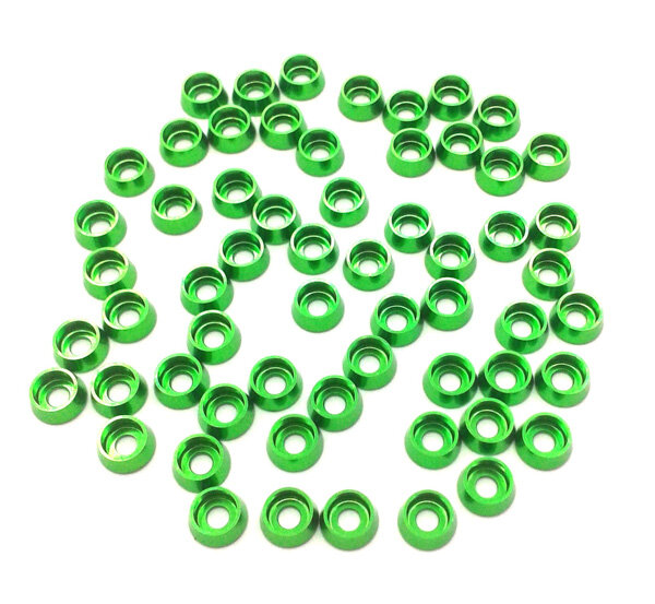 2700-02 3mm Washer Green - Pack of 60